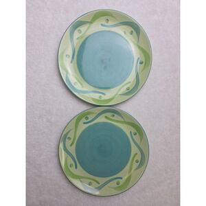 2‎ Southern Living At Home Gail Pittman Provence Swirls Dots Salad Plates